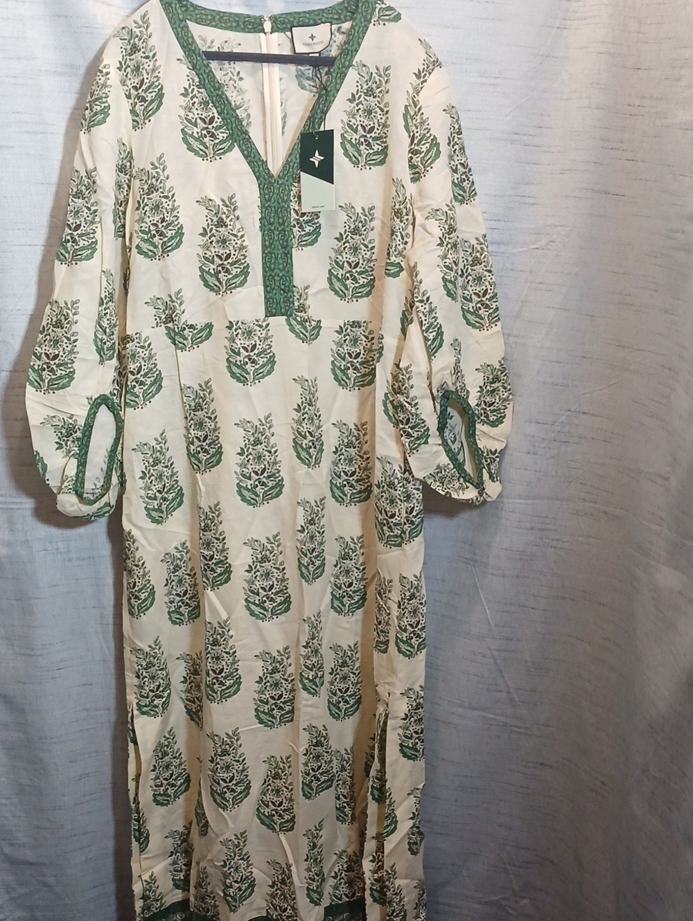 Tuckernuck  Jade Terrace Cotton Linen Rollins Dress Sz L NWT - Picture 2 of 7